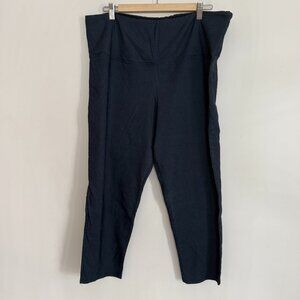 Athena Marie Woman Pull On Stretch Elastic Waist Blue Cropped Pants Plus Size 3X